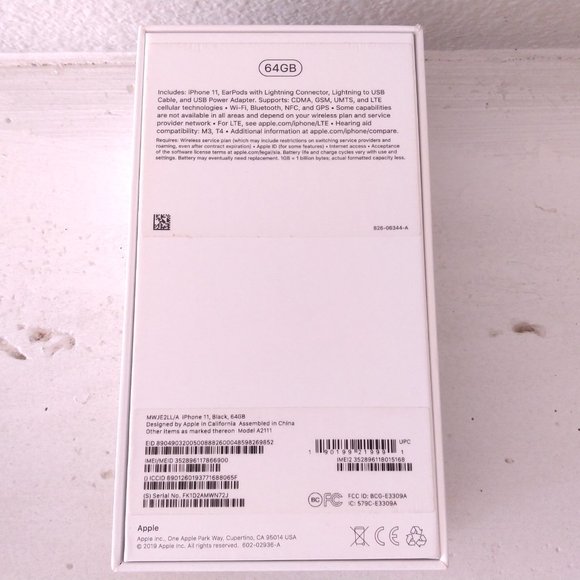 APPLE iPHONE 11 BOX ONLY 64GB Original Packaging OEM Stickers COLLECTIBLE Nerd - Picture 11 of 15